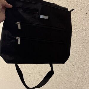 Baggallini Black Crossbody Bag with Silver Accents